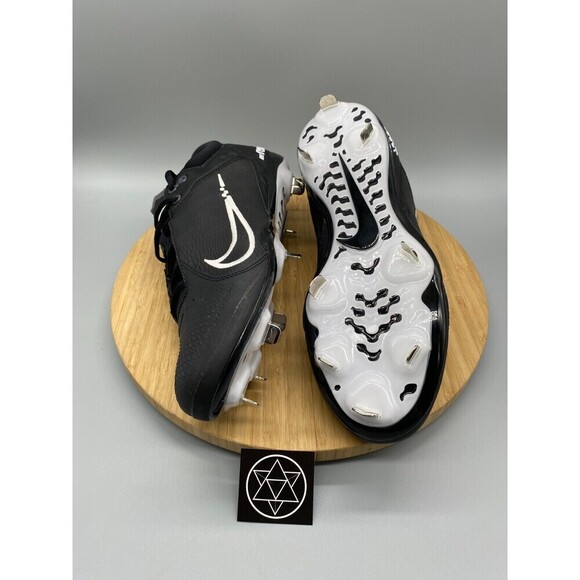 Nike Softball Cleats Womens 12 Hyperdiamond 4 Elite Black White Shoe CZ5917-005 - Picture 8 of 16
